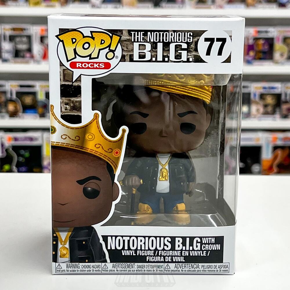 Funko Pop! Rocks The Notorious B.I.G. #77 With Crown Vinyl Figure Collectible